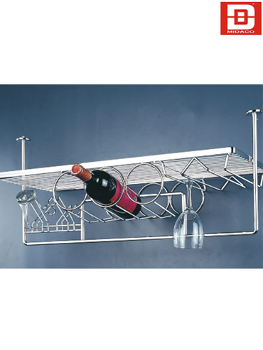 Kệ ly treo quầy bar inox Wellmax Kệ ly treo quầy bar inox Wellmax