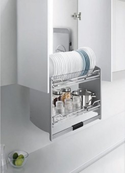 Kệ Kéo 2 tầng Âm Tủ Di Động inox 304 (A224BE, A223BE, A222BE, A221BE)