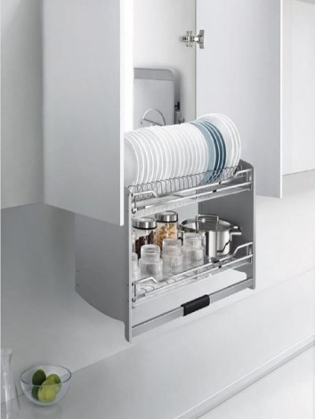 Kệ Kéo 2 tầng Âm Tủ Di Động inox 304 (A224BE, A223BE, A222BE, A221BE)
