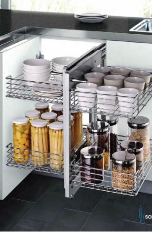 KỆ GÓC KÉO INOX 304