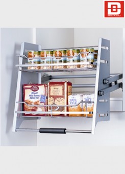 Kệ kéo 2 tầng âm tủ di động