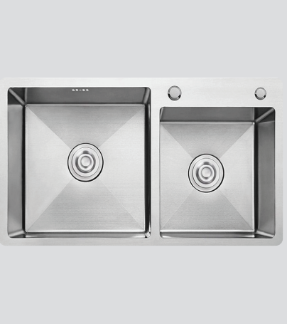 CHẬU ĐÔI INOX 304 / NANO XÁM