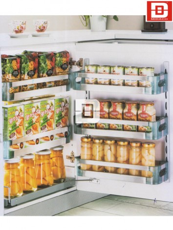 Kệ 6 rổ inox tủ 600mm inox Wellmax