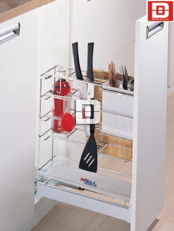 Kệ gia vị dụng cụ ray thường inox Wellmax
